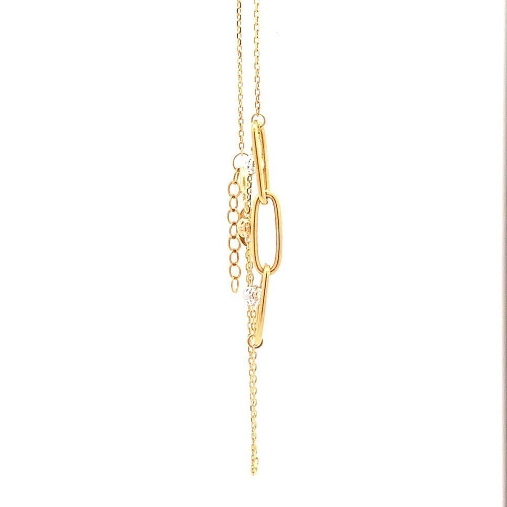 18K Gold Bracelet Cable Chain White Rose Yellow Gold Beads S 6.5 inches 0.5" ext - Picture 8 of 12